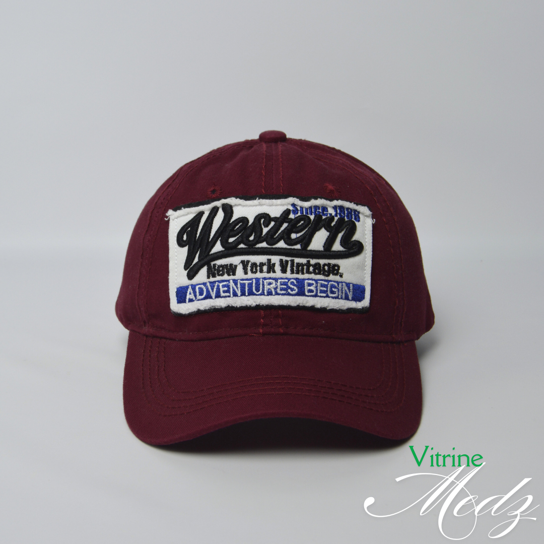 Casquette Vintage plaque western plusieurs couleurs